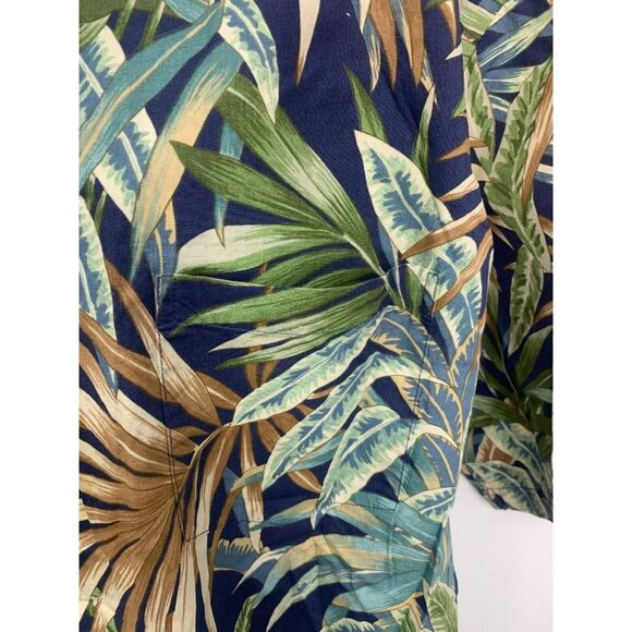 Tori Richard Men Hawaiian Shirt Size XL Extra Large Multicolor Leaf Short Sleeve - Picture 4 of 8